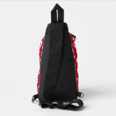 Ontwerp van witte verfprinters sling bag (Achterkant)