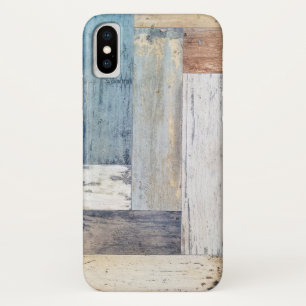 ontwerp van zigzag-rustig houten patroon iPhone x hoesje