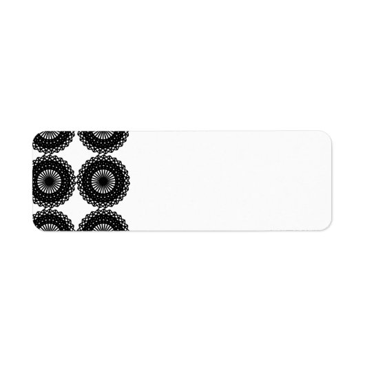 Ontwerp van zwart looppatroon. Custom Etiket (Voorkant)