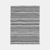 Ontwerp van zwart-wit aztec-patronen fleece deken (Voorkant)