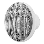 Ontwerp van zwart-wit aztec-patronen keramische knop (Rechts)