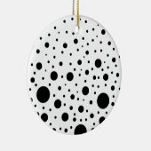 Ontwerp van zwart-wit-cirkels keramisch ornament (Rechts)