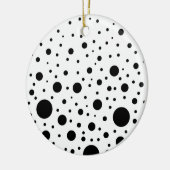 Ontwerp van zwart-wit-cirkels keramisch ornament (Links)