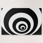 Ontwerp van zwart-wit-cirkels legpuzzel (Horizontaal)