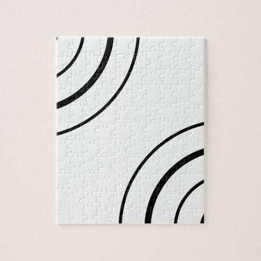 Ontwerp van zwart-wit-cirkelvormig ontwerp | Minim Legpuzzel (Verticaal)