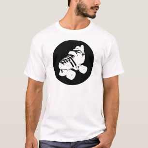 Ontwerp van zwart-witwalserij met schaats t-shirt