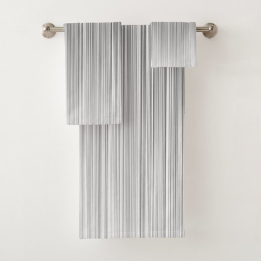 Ontwerp van zwarte en witte lijnen bad handdoek (Insitu)