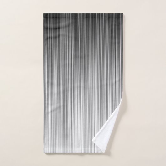 Ontwerp van zwarte en witte lijnen bad handdoek (Handdoek)