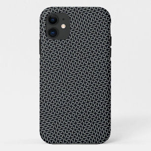 Ontwerp van zwarte en witte lijnen iPhone 11 hoesje