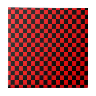 Ontwerp voor Black and Red Square Tegeltje