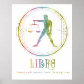 Ontwerp voor compatibiliteit met Zodiac Libra Poster (Voorkant)