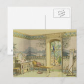 ontwerp voor een badkamer, van 'Interieurs Moderne Briefkaart (Voorkant / Achterkant)