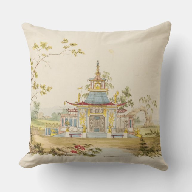 Ontwerp voor een Chinese tempel, c.1810 (pen en in Kussen (Voorkant)