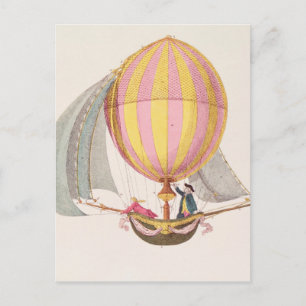 Ontwerp voor een dirigible, Franse, c.1785 Briefkaart