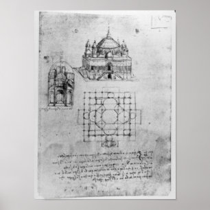 Ontwerp voor een kerk, fol. 4 poster