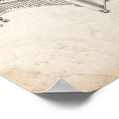 Ontwerp voor een Marimba-patent - oude look Poster (Hoek)