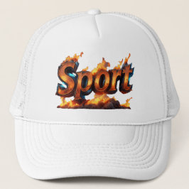 Ontwerp voor een pet in de vorm van een brandend v