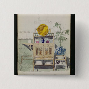 Ontwerp voor een Sideboard, c.1860s-70s (w/c & pot Vierkante Button 5,1 Cm