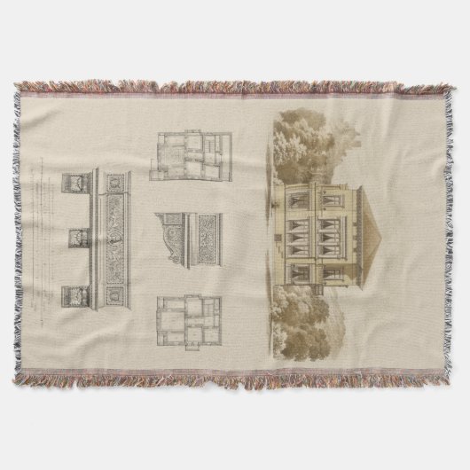 Ontwerp voor een staat met binnenplannen deken (Voorkant)