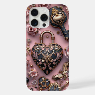 Ontwerp voor een telefoonhoesje met hartkluis iPhone 15 pro max hoesje