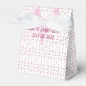 ontwerp voor een witte eyelet bruiloft met hart bedankdoosjes (Voorkant Zijde)