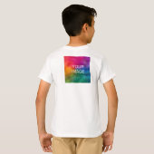 Ontwerp voor en achter Voeg Afbeelding witte Sjabl T-shirt (Achterkant volledig)