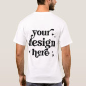 Ontwerp voor- en achterzijde Aangepaste Logo Geper T-shirt (Achterkant)