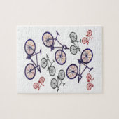 Ontwerp voor fietsafdrukken legpuzzel (Horizontaal)