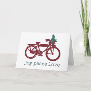  ontwerp voor fietsen en kerstbomen kaart