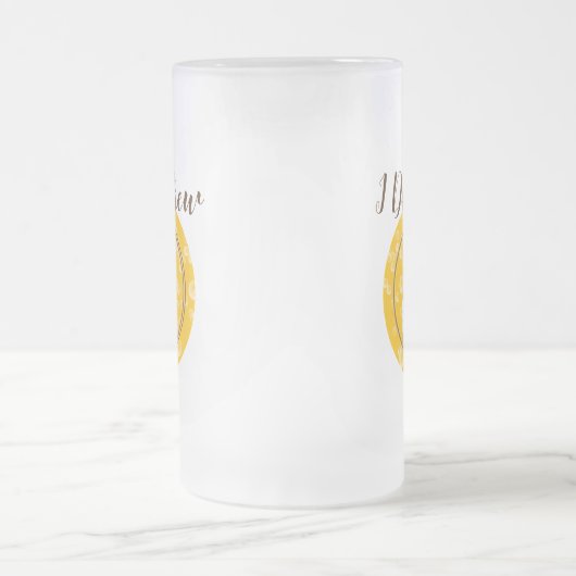 ontwerp voor geblonde meisjes matglas bierpul (Center)