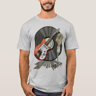  ontwerp voor gitaar en microfoon t-shirt