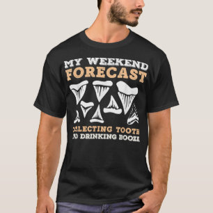 Ontwerp voor haaientandjager voor fossielenverzame t-shirt