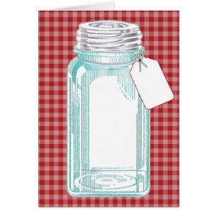 ontwerp voor kanning Jar Red Gingham