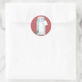  ontwerp voor kanning Jar Red Gingham Ronde Sticker (Tas)