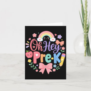 Ontwerp voor kleuterleidster met regenboogkleuren kaart
