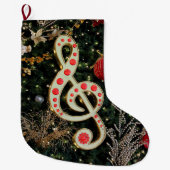 Ontwerp voor muziekkerststouwing grote kerstsok (Voorkant)