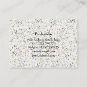  ontwerp voor pastel van de terrazzopastei van de  visitekaartje (Achterkant)