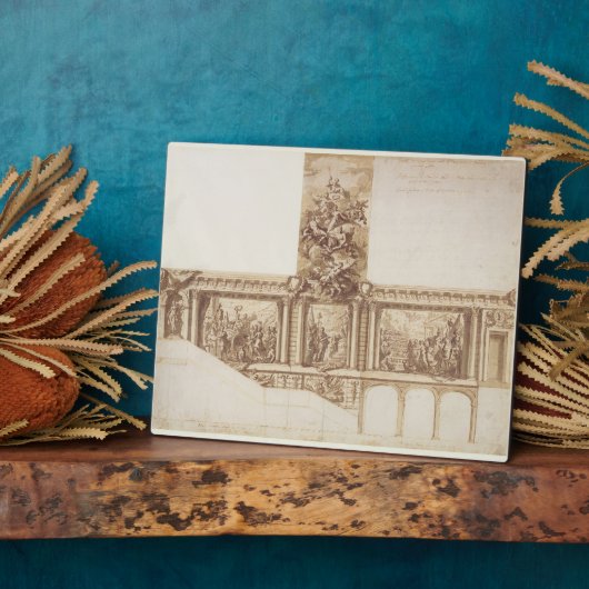 Ontwerp voor plafondmuren en trappen (pen, bruin) fotoplaat (Zijkant)