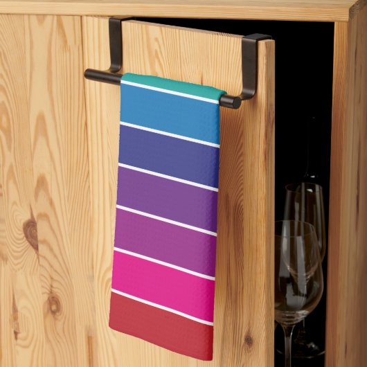 Ontwerp voor regenboogkleuren theedoek (Derde Gevouwen)