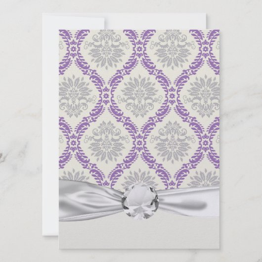 ontwerp voor reguliere paarse grijs en roomdemper kaart (Achterkant)