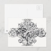  ontwerp voor roltypografie briefkaart (Voorkant / Achterkant)