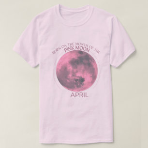 Ontwerp voor T-shirt Birth Moon april Roze maan