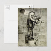  ontwerp voor Victoriaans duiktoestel Briefkaart (Voorkant / Achterkant)