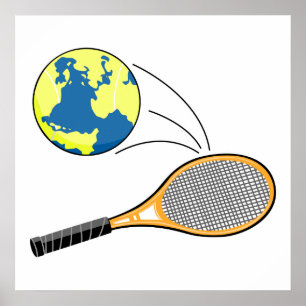 ontwerp voor wereldtennissport poster