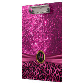 ontwerp voor zwart en helder roze glitter klembord (Links)