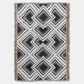 Ontwerp voor zwart-wit kunstdeco deken (Voorkant Verticaal)