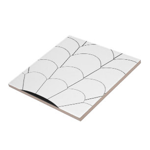 Ontwerp voor zwart-wit kunstdeco tegeltje