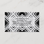 Ontwerp voor zwart-wit kunstdeco visitekaartje (Achterkant)