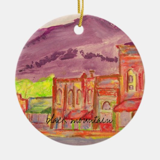 ontwerp voor zwarte bergkunst keramisch ornament (Voorkant)