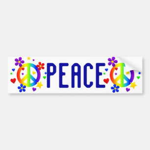 ontwerp vredesteken bumpersticker